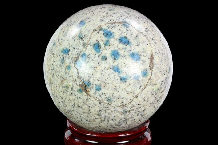 Polished K Granite (Granite With Azurite) Sphere - Pakistan #123474